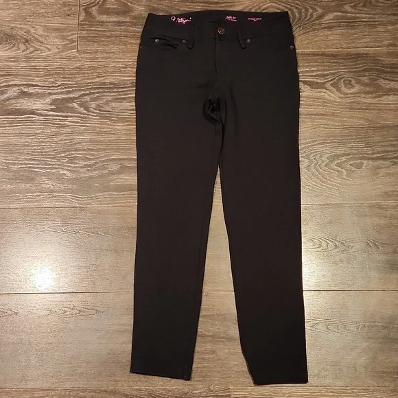 ❤️ LILLY PULITZER WORTH SKINNY ANKLE PONTE PANTS, BLACK, 4 (27) - Picture 5 of 11